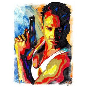 Bruce Willis Die Hard Actor Poster Print Wall Art 18x24